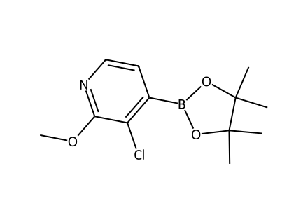 3-Chloro-2-methoxypyridine-4-boronic acid pinacol ester molecular structure