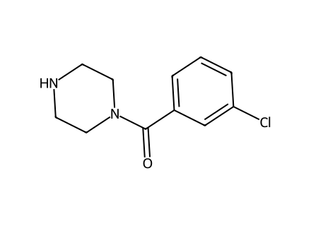 3-chlorophenyl-1-piperazinyl-methanone molecular structure