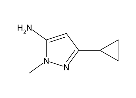 3-Cyclopropyl-1-methyl-1H-pyrazol-5-amine molecular structure