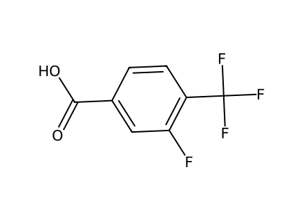 3-Fluoro-4-(trifluoromethyl)benzoic acid, 97+% molecular structure