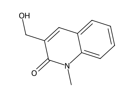 3-hydroxymethyl-1-methylquinolin-2-1h-one molecular structure
