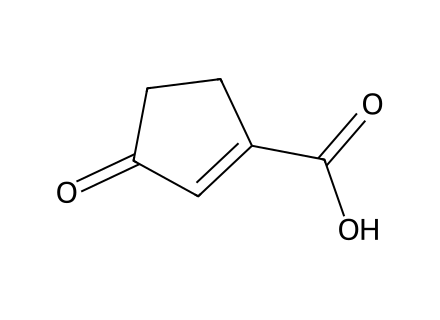 3-Oxocyclopent-1-enecarboxylic acid molecular structure