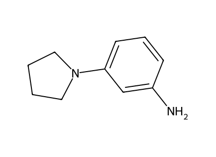 3-pyrrolidin-1-ylaniline molecular structure