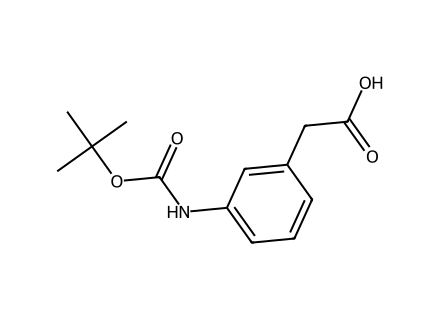 3-tert-Butoxy carbonylaminophenyl acetic acid molecular structure