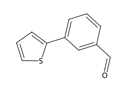 3-thien-2-ylbenzaldehyde molecular structure