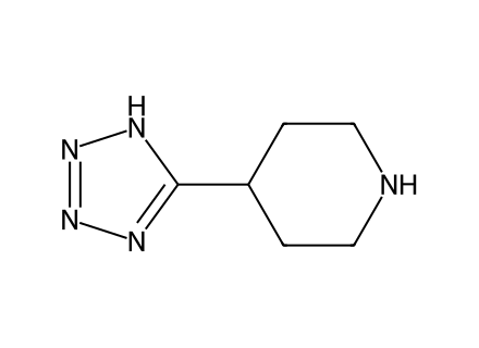 4-(1H-Tetrazol-5-yl)piperidine molecular structure
