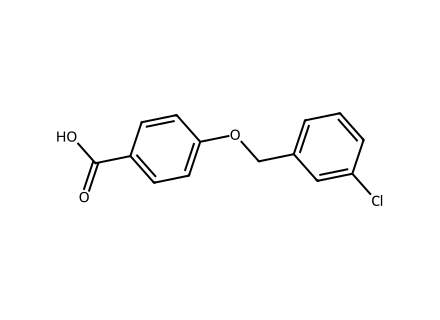 4-[(3-Chlorobenzyl)oxy]benzoic acid molecular structure