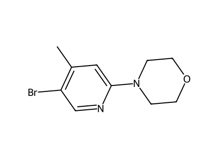 4-(5-Bromo-4-methyl-2-pyridinyl)morpholine molecular structure