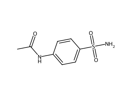 4-acetamidobenzenesulfonamide molecular structure