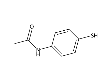 4-Acetamidothiophenol molecular structure