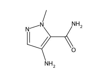 4-Amino-2-methyl-2H-pyrazole-3-carboxylic acid amide molecular structure
