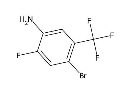 4-Bromo-2-fluoro-5-(trifluoromethyl)aniline molecular structure