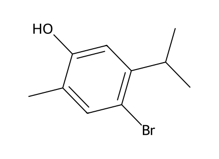 4-Bromo-5-isopropyl-2-methylbenzenol molecular structure