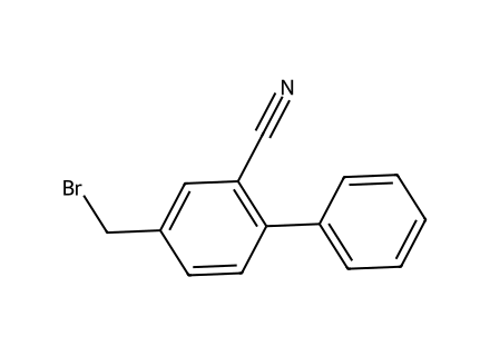 4-bromomethyl-2-cyanobiphenyl molecular structure