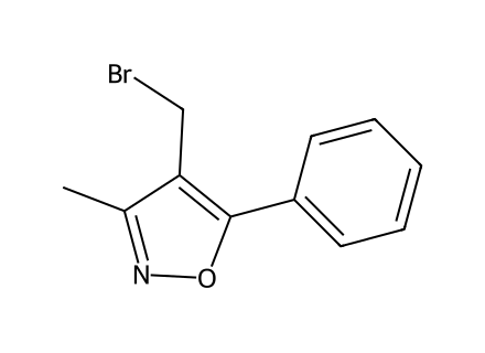4-bromomethyl-3-methyl-5-phenylisoxazole molecular structure