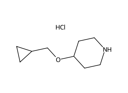 4-cyclopropylmethoxy-piperidine-hydrochloride molecular structure