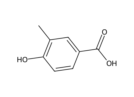 4-Hydroxy-3-methylbenzoic acid molecular structure