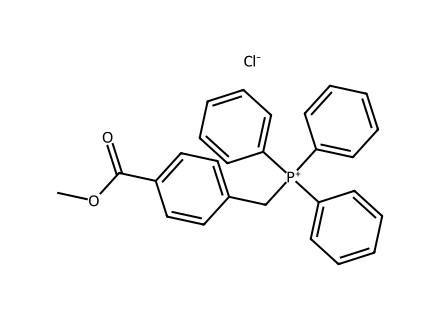 (4-Methoxycarbonylbenzyl)triphenylphosphonium chloride molecular structure