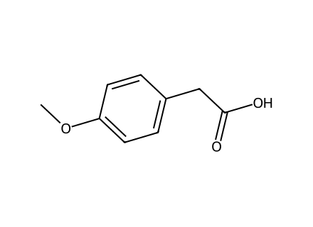 4-Methoxyphenylacetic acid molecular structure