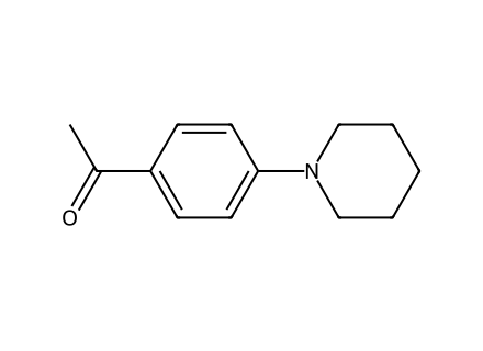 4-piperidinoacetophenone molecular structure