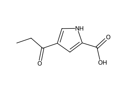 4-Propionyl-1H-pyrrole-2-carboxylic acid molecular structure