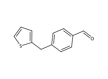 4-(Thien-2-ylmethyl)benzaldehyde molecular structure