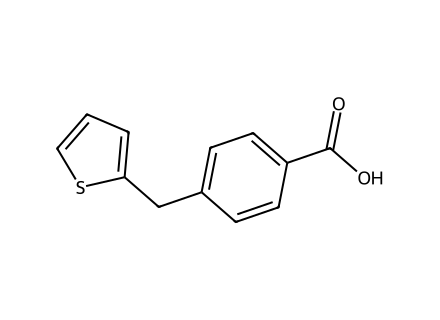 4-(Thien-2-ylmethyl)benzoic acid molecular structure