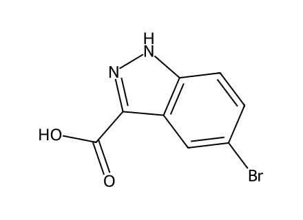 5-Bromo-1H-indazole-3-carboxylic acid molecular structure