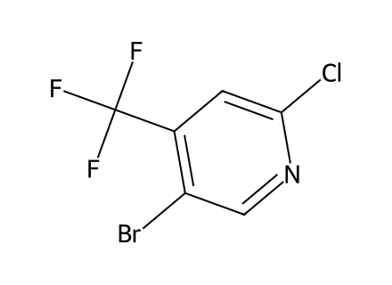 5-Bromo-2-chloro-4-(trifluoromethyl)pyridine molecular structure