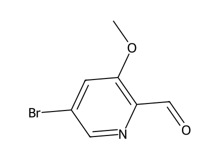 5-Bromo-3-methoxypicolinaldehyde molecular structure