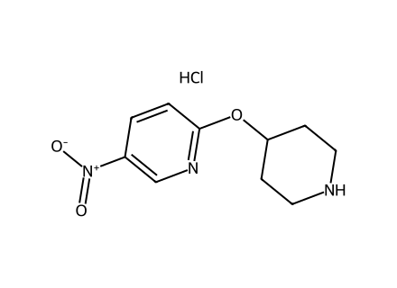 5-Nitro-2-(4-piperidinyloxy)pyridine hydrochloride molecular structure