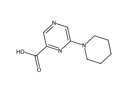 6-(1-Piperidinyl)-2-pyrazinecarboxylic acid molecular structure