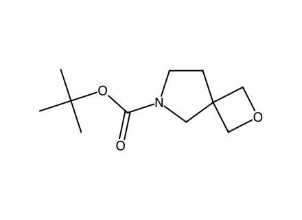 6-boc-2-oxa-6-azaspiro-3-4-octane molecular structure