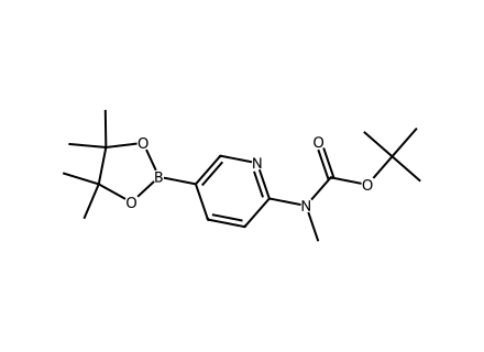6-(N-Boc-methylamino)pyridine-3-boronic acid pinacol ester molecular structure