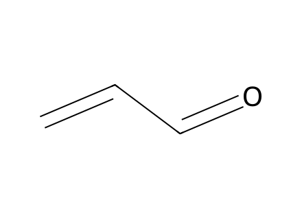 Acrolein, typically 97%, stab.with hydroquinone structural formula