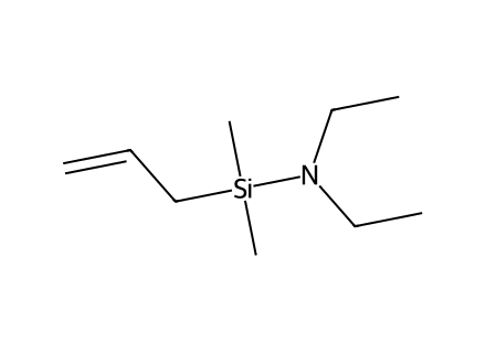 allyl-diethylamino-dimethylsilane molecular structure
