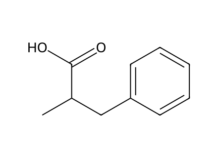 alpha-Methylhydrocinnamic Acid molecular structure