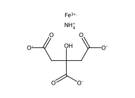 Ammonium-Iron(Iii) Citrate, Green molecular structure
