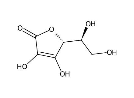 Ascorbic Acid (Vitamin C) molecular structure