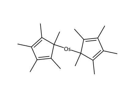 Bis(pentamethylcyclopentadienyl)osmium structural formula