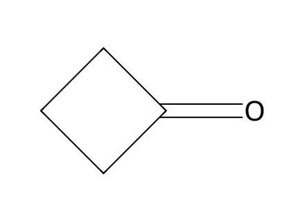 Cyclobutanone structural formula