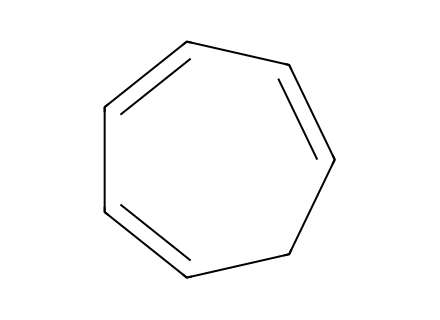 cycloheptatriene-molybdenum-tricarbonyl molecular structure