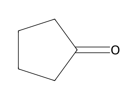Cyclopentanone, Reagentplus molecular structure