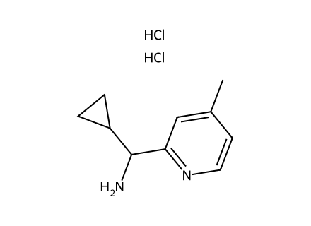 [Cyclopropyl(4-methylpyridin-2-yl)methyl]amine dihydrochloride molecular structure