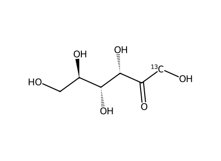 D-Fructose-1-13C, 99 Atom % 13C molecular structure