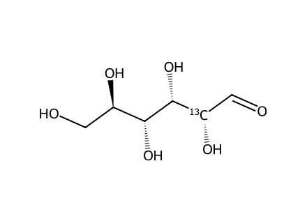 D-Glucose-2-13C, 99 Atom % 13C molecular structure