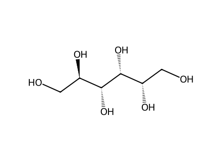 D-Sorbitol molecular structure