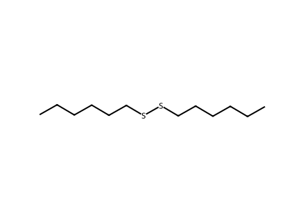 Di-n-hexyl disulfide molecular structure