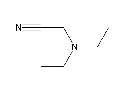 Diethylaminoacetonitrile structural formula