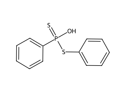 Diphenyldithiophosphonic acid molecular structure